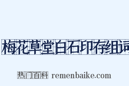 梅花草堂白石印存组词是什么意思的图片